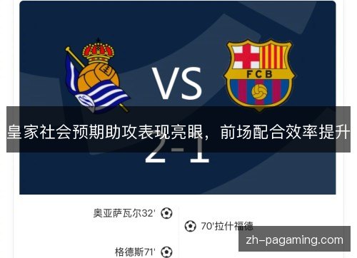 皇家社会预期助攻表现亮眼，前场配合效率提升